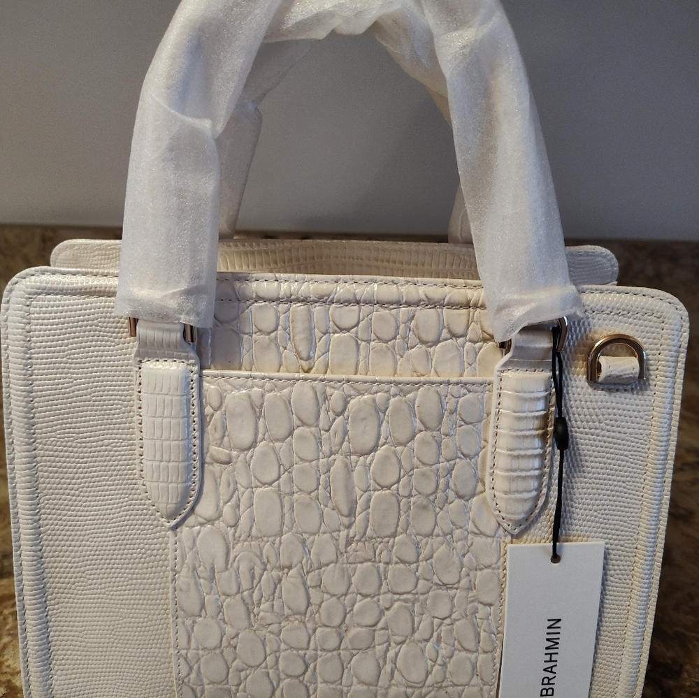 Brahmin Cami And Suri Sea Salt White Carman New With Tags - Picture 4 of 11
